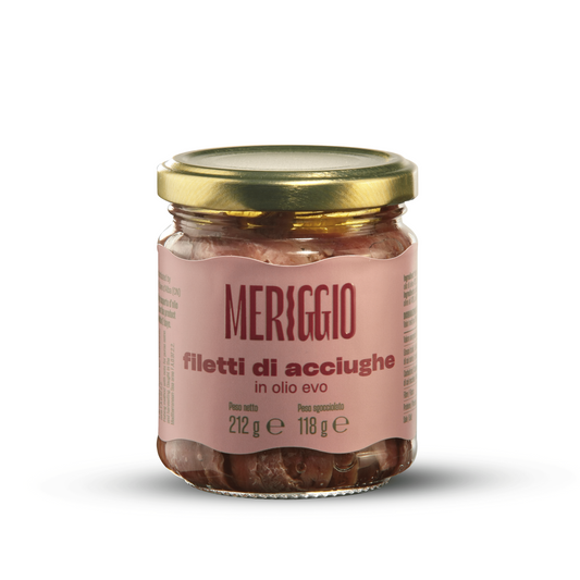 Filetti di acciughe sott'olio 212g - MERIGGIO