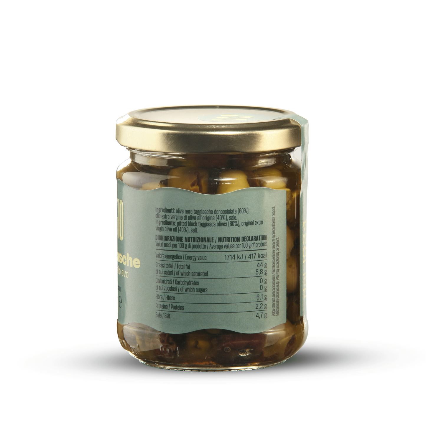 Olive taggiasche sott'olio denocciolate 180g - MERIGGIO