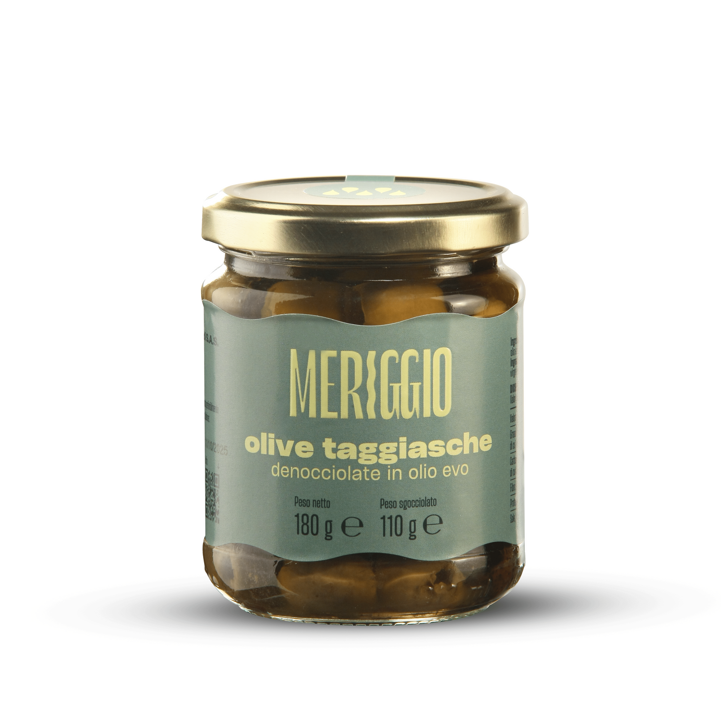 Olive taggiasche sott'olio denocciolate 180g - MERIGGIO